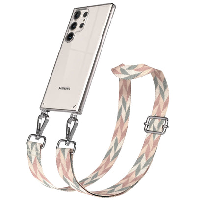 Samsung Galaxy S23 Ultra Handykette mit Boho Band verstellbar 