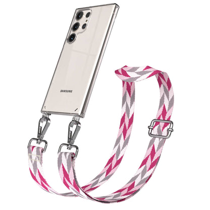 Samsung Galaxy S23 Ultra Handykette mit Boho Band verstellbar 