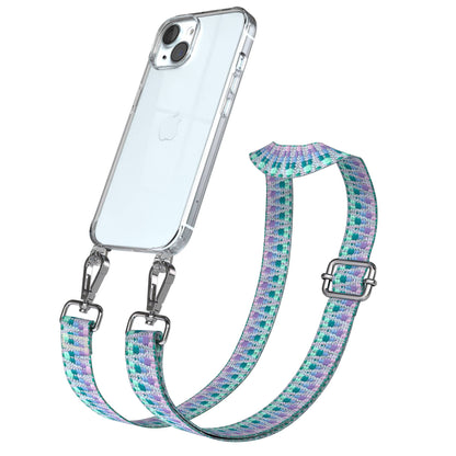 Apple iPhone 15 Handykette mit verstellbarem Boho Band zum Umhängen 