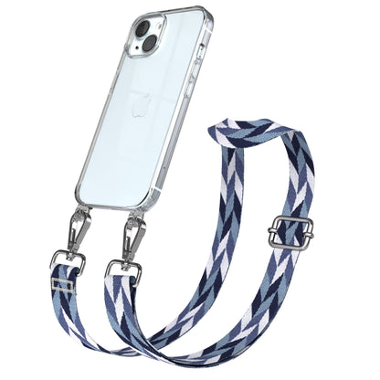 Apple iPhone 15 Handykette mit verstellbarem Boho Band zum Umhängen 