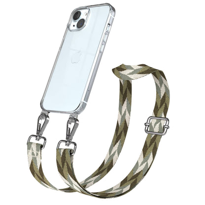 Apple iPhone 15 Handykette mit verstellbarem Boho Band zum Umhängen 