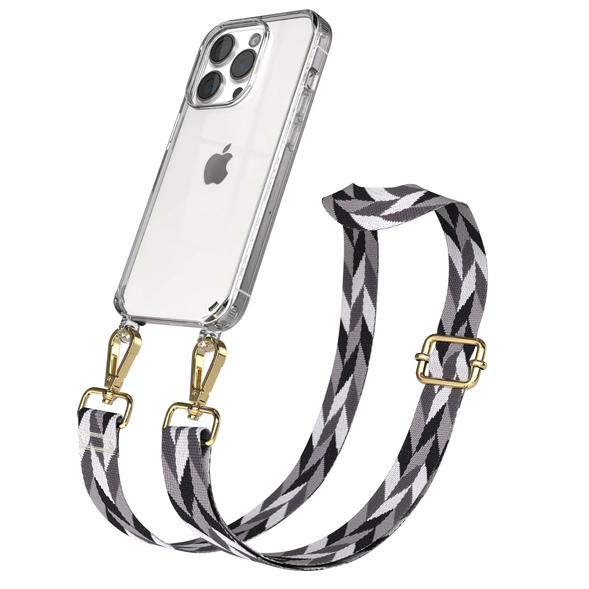 iPhone 15 Pro Handykette mit verstellbarem Trageriemen Boho Design 