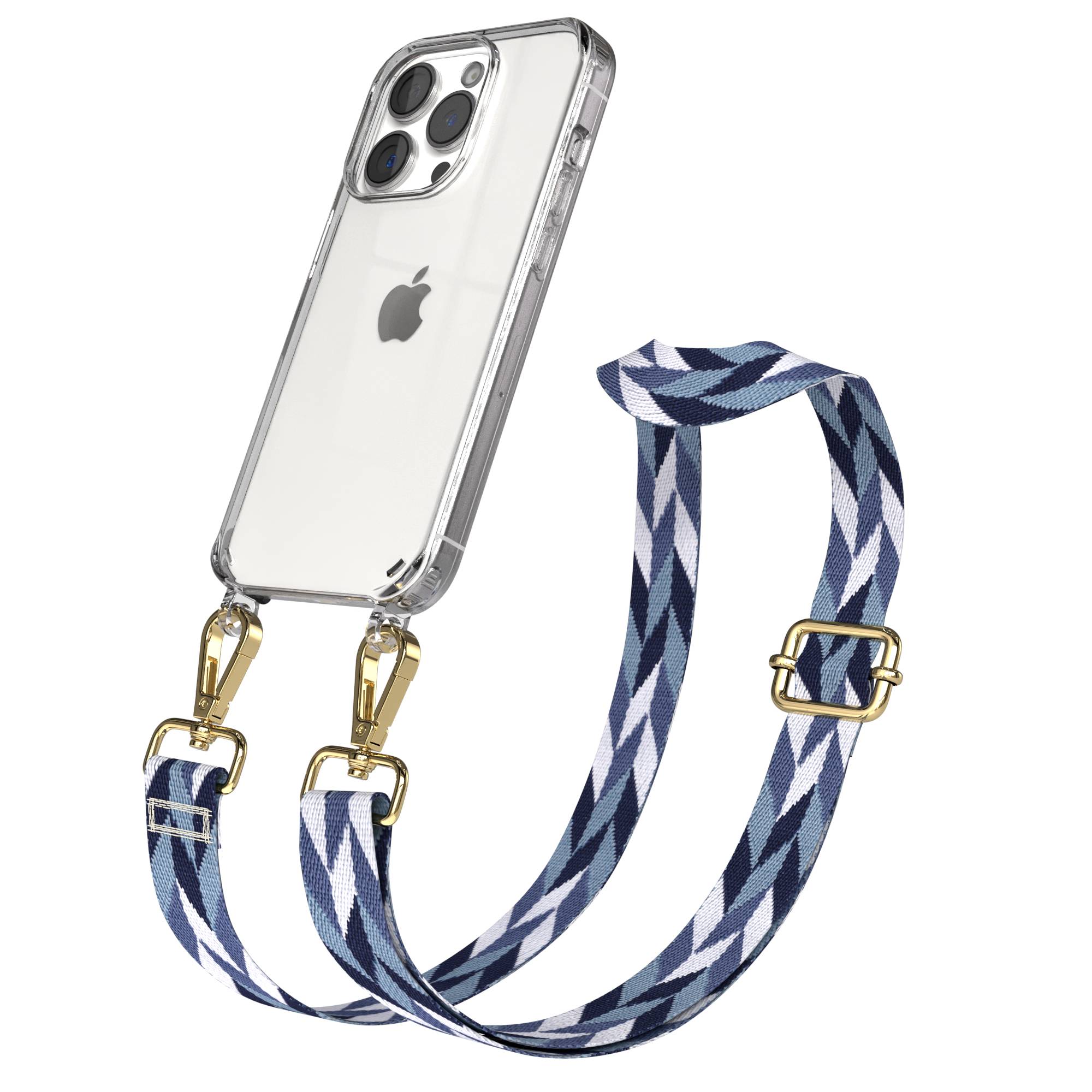 iPhone 15 Pro Handykette mit verstellbarem Trageriemen Boho Design 