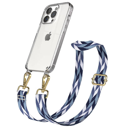iPhone 15 Pro Handykette mit verstellbarem Trageriemen Boho Design 