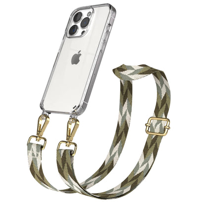 iPhone 15 Pro Handykette mit verstellbarem Trageriemen Boho Design 