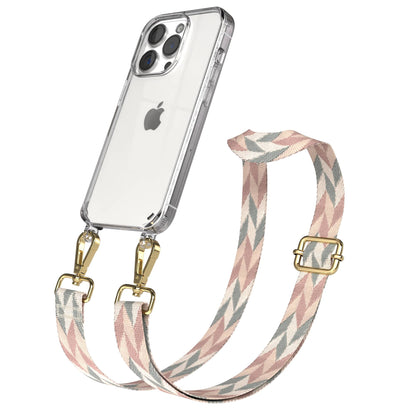 iPhone 15 Pro Handykette mit verstellbarem Trageriemen Boho Design 