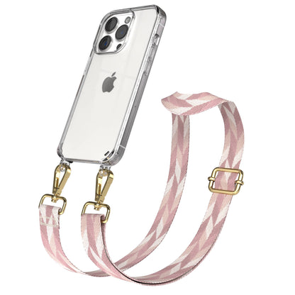 iPhone 15 Pro Handykette mit verstellbarem Trageriemen Boho Design 