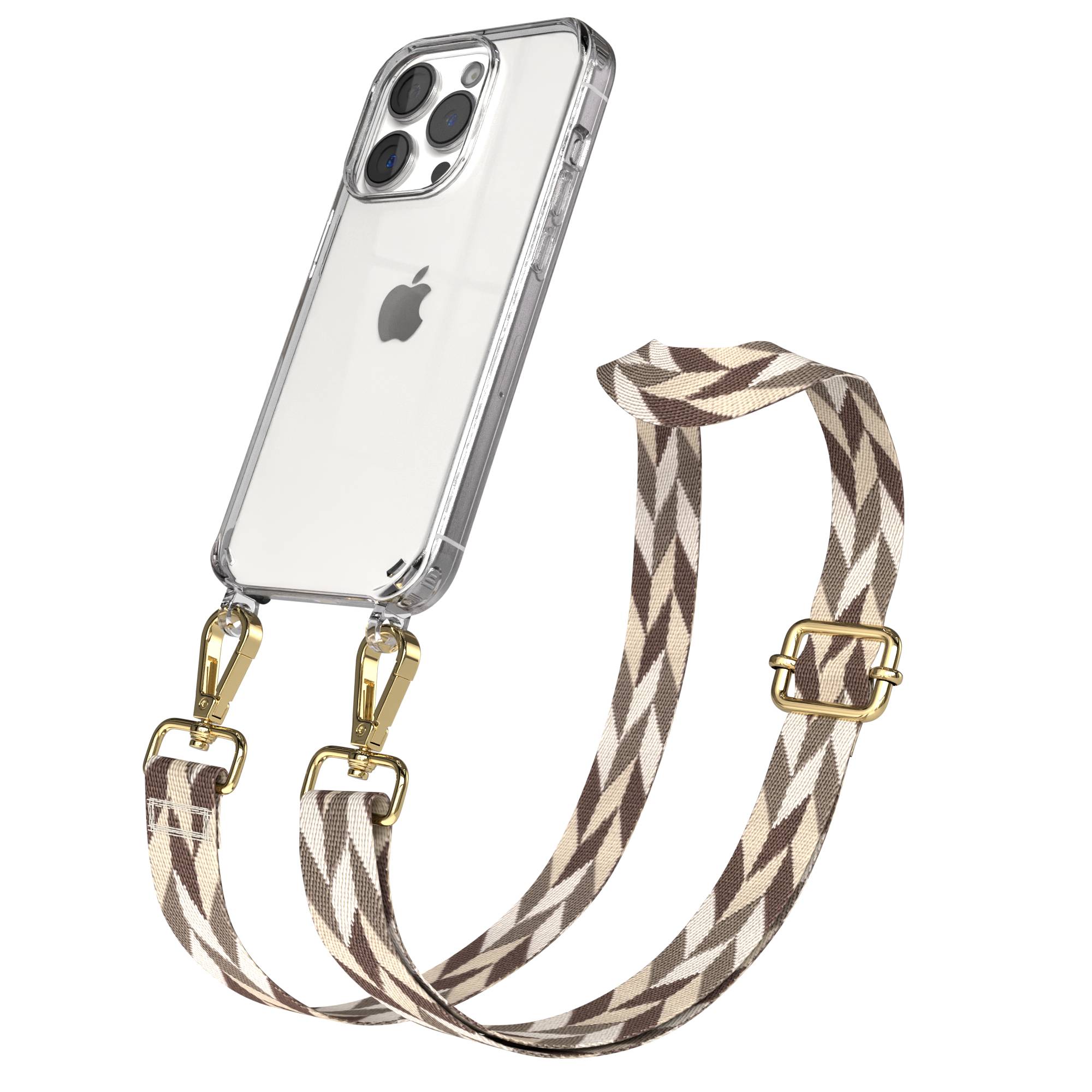 iPhone 15 Pro Handykette mit verstellbarem Trageriemen Boho Design 