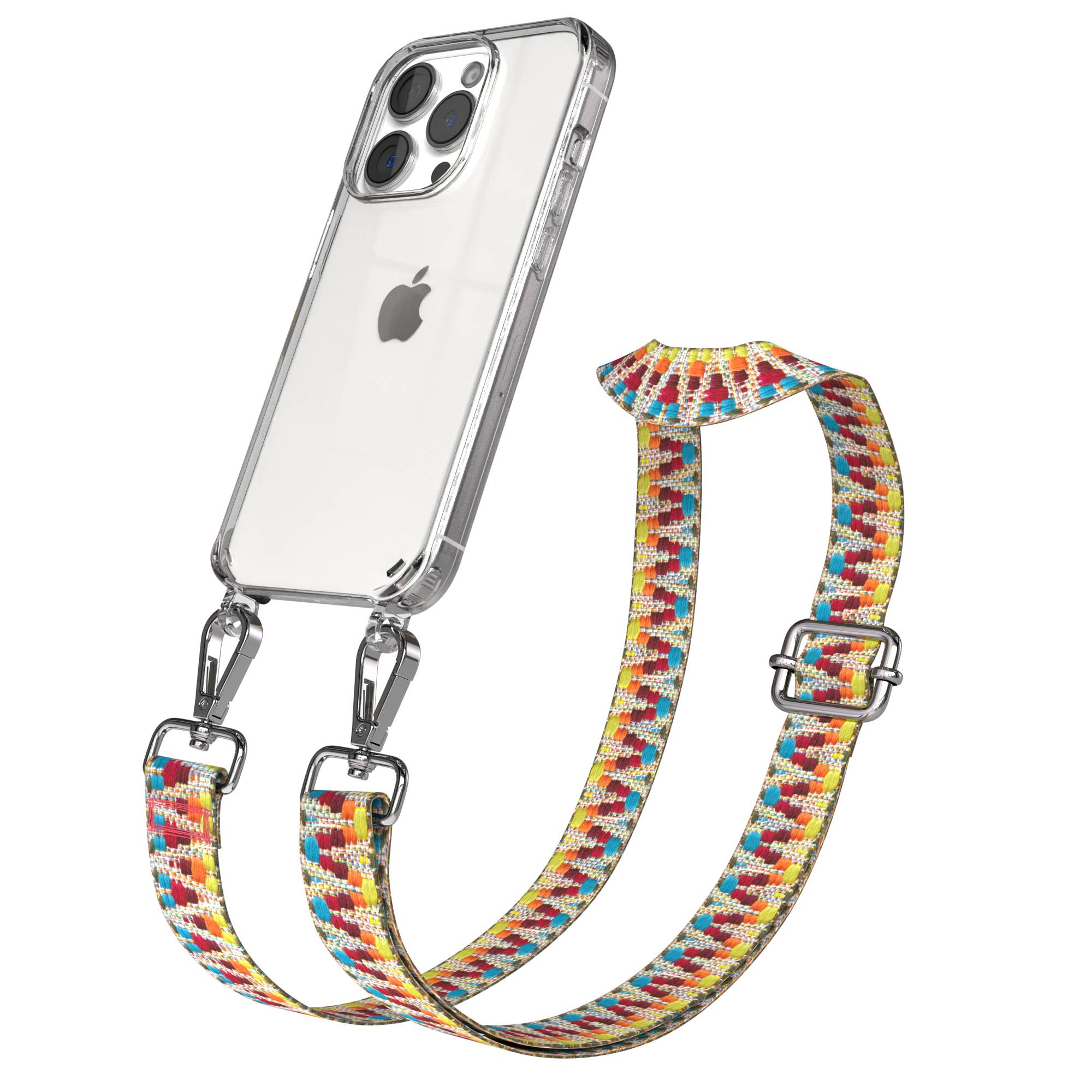 iPhone 15 Pro Handykette mit verstellbarem Trageriemen Boho Design 