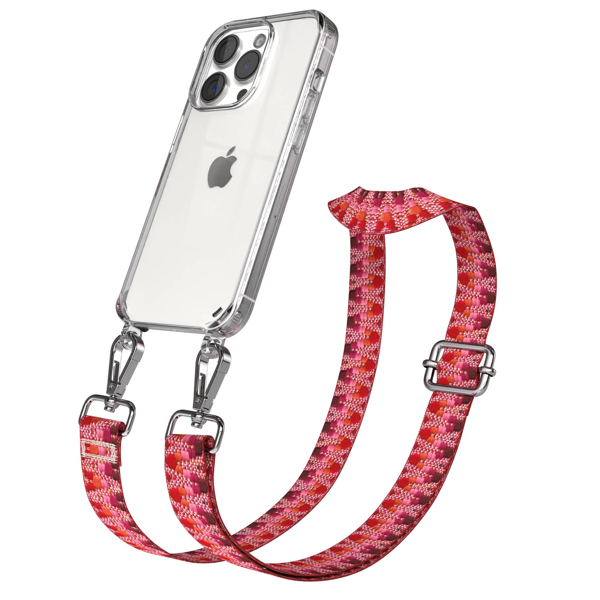 iPhone 15 Pro Handykette mit verstellbarem Trageriemen Boho Design 