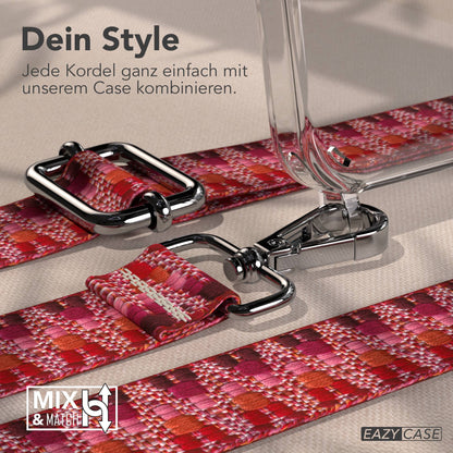 iPhone 15 Pro Handykette mit verstellbarem Trageriemen Boho Design 