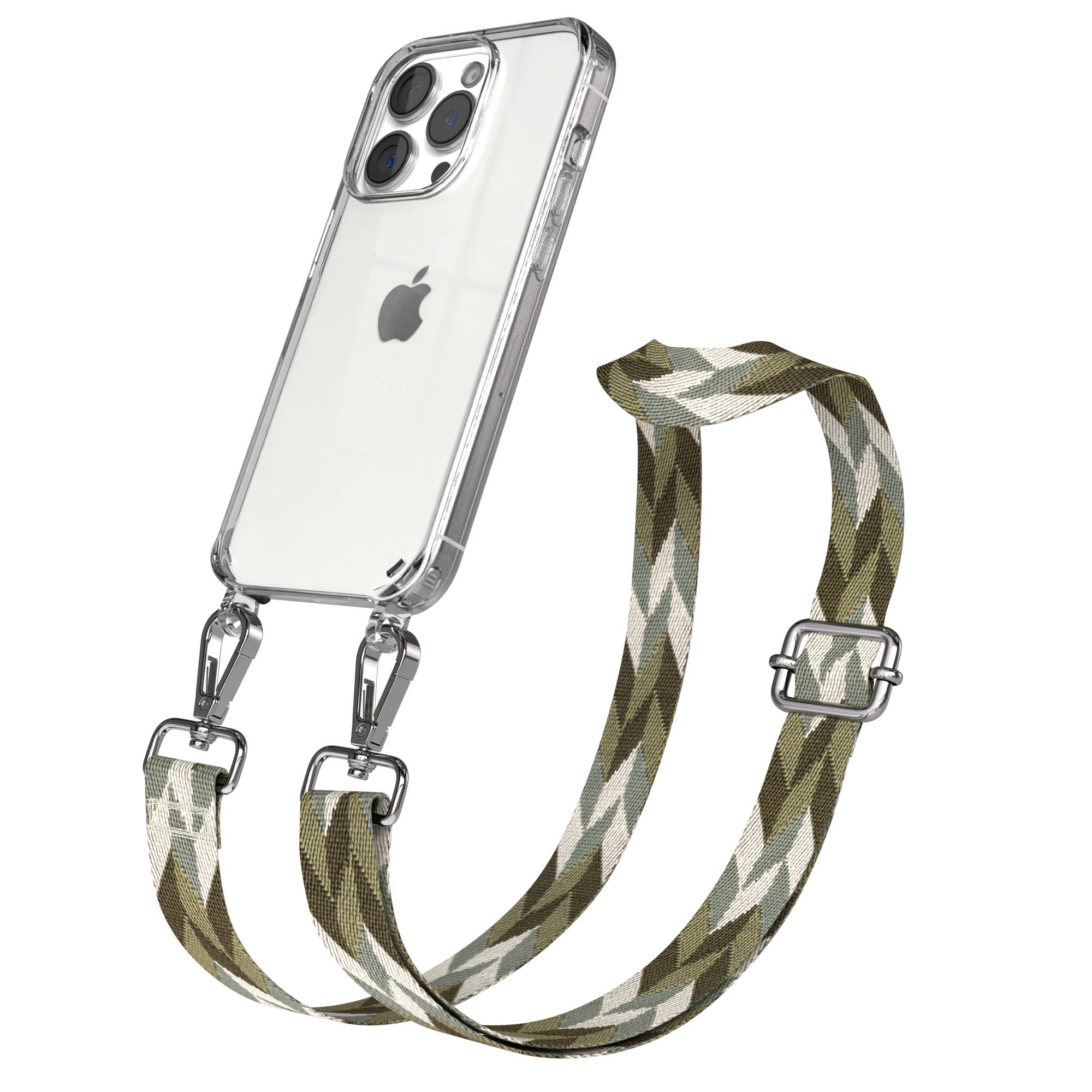 iPhone 15 Pro Handykette mit verstellbarem Trageriemen Boho Design 