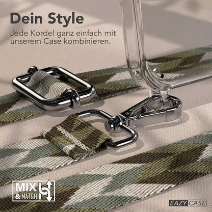 iPhone 15 Pro Handykette mit verstellbarem Trageriemen Boho Design 