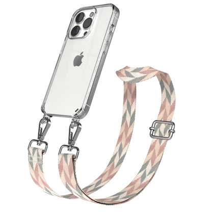 iPhone 15 Pro Handykette mit verstellbarem Trageriemen Boho Design 