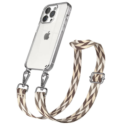 iPhone 15 Pro Handykette mit verstellbarem Trageriemen Boho Design 