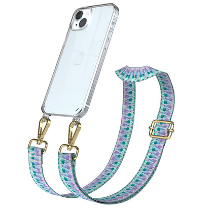 iPhone 15 Plus Handykette verstellbar mit Boho Band Design EAZY CASE 