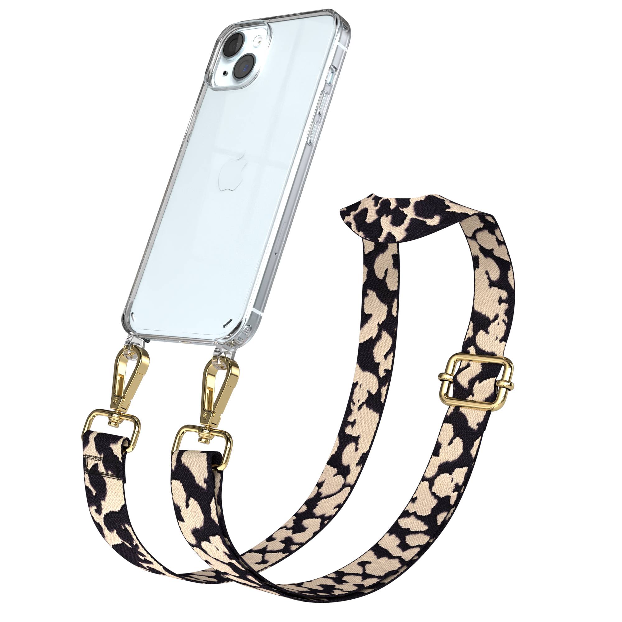 iPhone 15 Plus Handykette verstellbar mit Boho Band Design EAZY CASE 