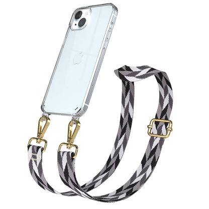 iPhone 15 Plus Handykette verstellbar mit Boho Band Design EAZY CASE 