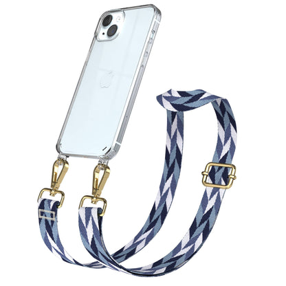 iPhone 15 Plus Handykette verstellbar mit Boho Band Design EAZY CASE 