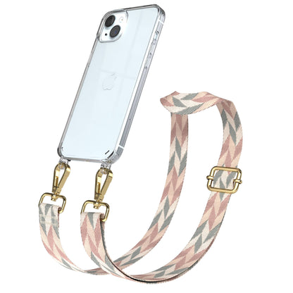 iPhone 15 Plus Handykette verstellbar mit Boho Band Design EAZY CASE 