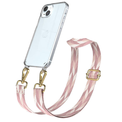 iPhone 15 Plus Handykette verstellbar mit Boho Band Design EAZY CASE 