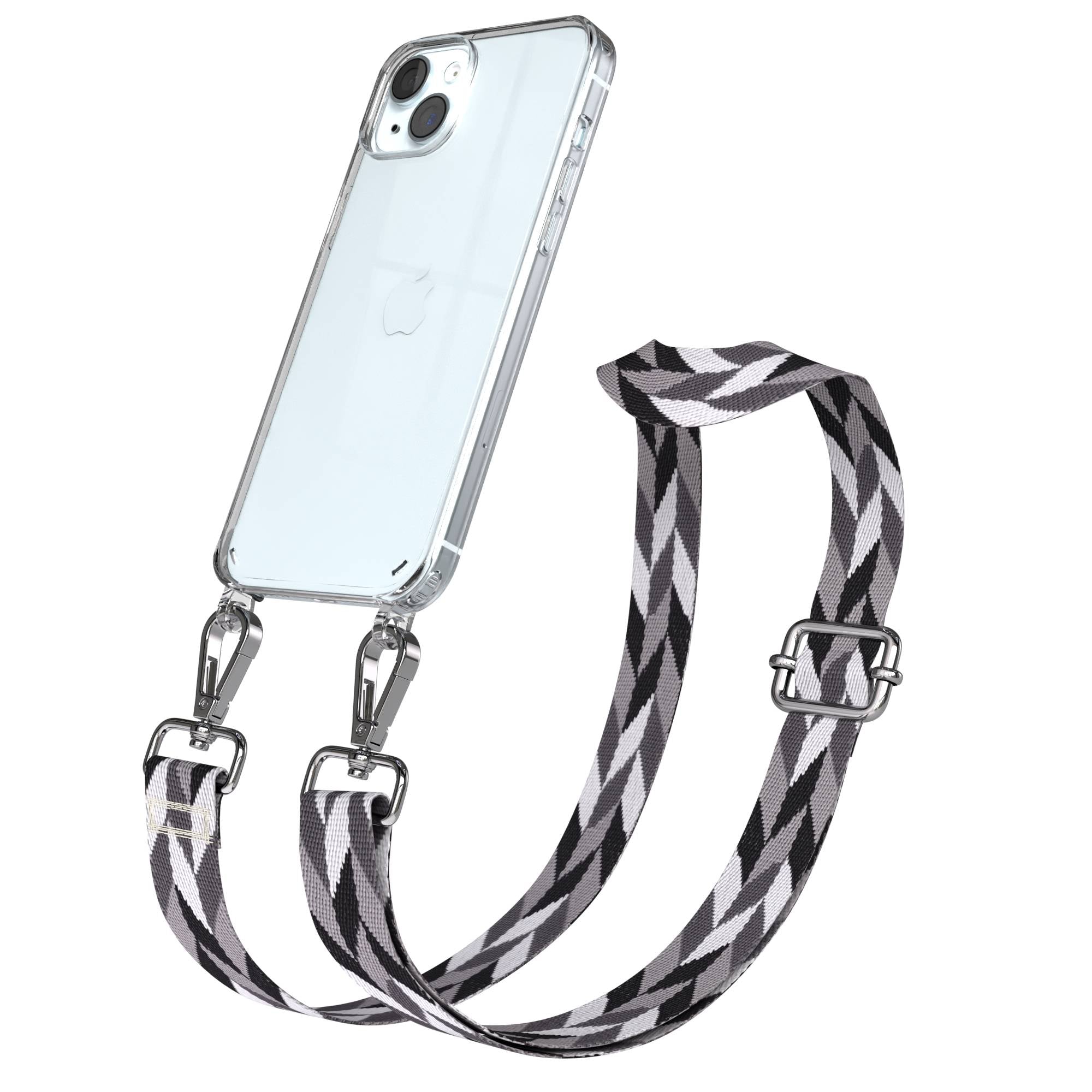 iPhone 15 Plus Handykette verstellbar mit Boho Band Design EAZY CASE 