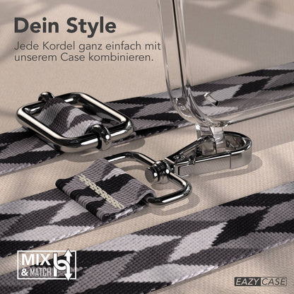 iPhone 15 Plus Handykette verstellbar mit Boho Band Design EAZY CASE 