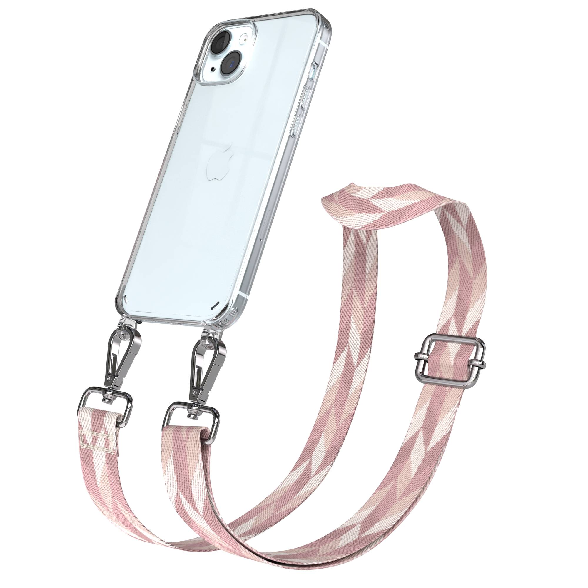 iPhone 15 Plus Handykette verstellbar mit Boho Band Design EAZY CASE 