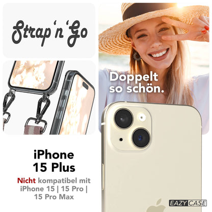 iPhone 15 Plus Handykette verstellbar mit Boho Band Design EAZY CASE 