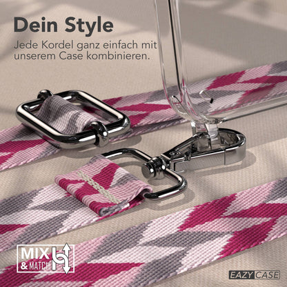 iPhone 15 Plus Handykette verstellbar mit Boho Band Design EAZY CASE 