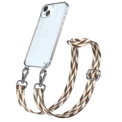 iPhone 15 Plus Handykette verstellbar mit Boho Band Design EAZY CASE 