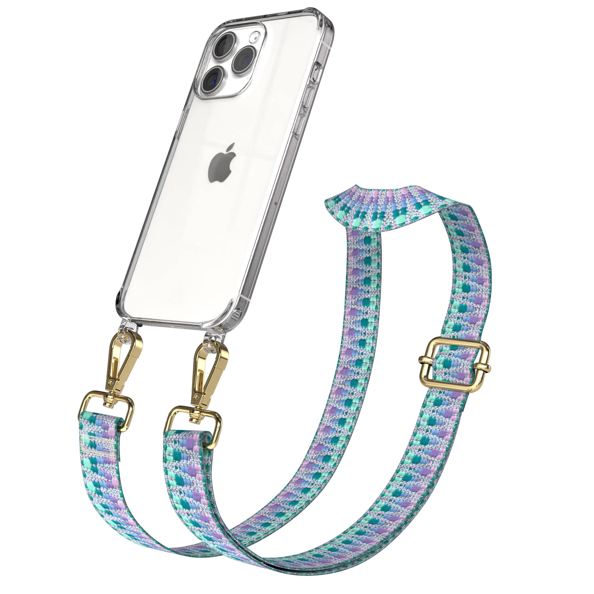 iPhone 15 Pro Max Handykette mit verstellbarem Boho Band Set 