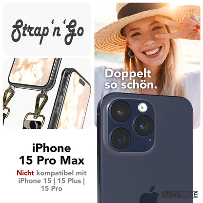 iPhone 15 Pro Max Handykette mit verstellbarem Boho Band Set 