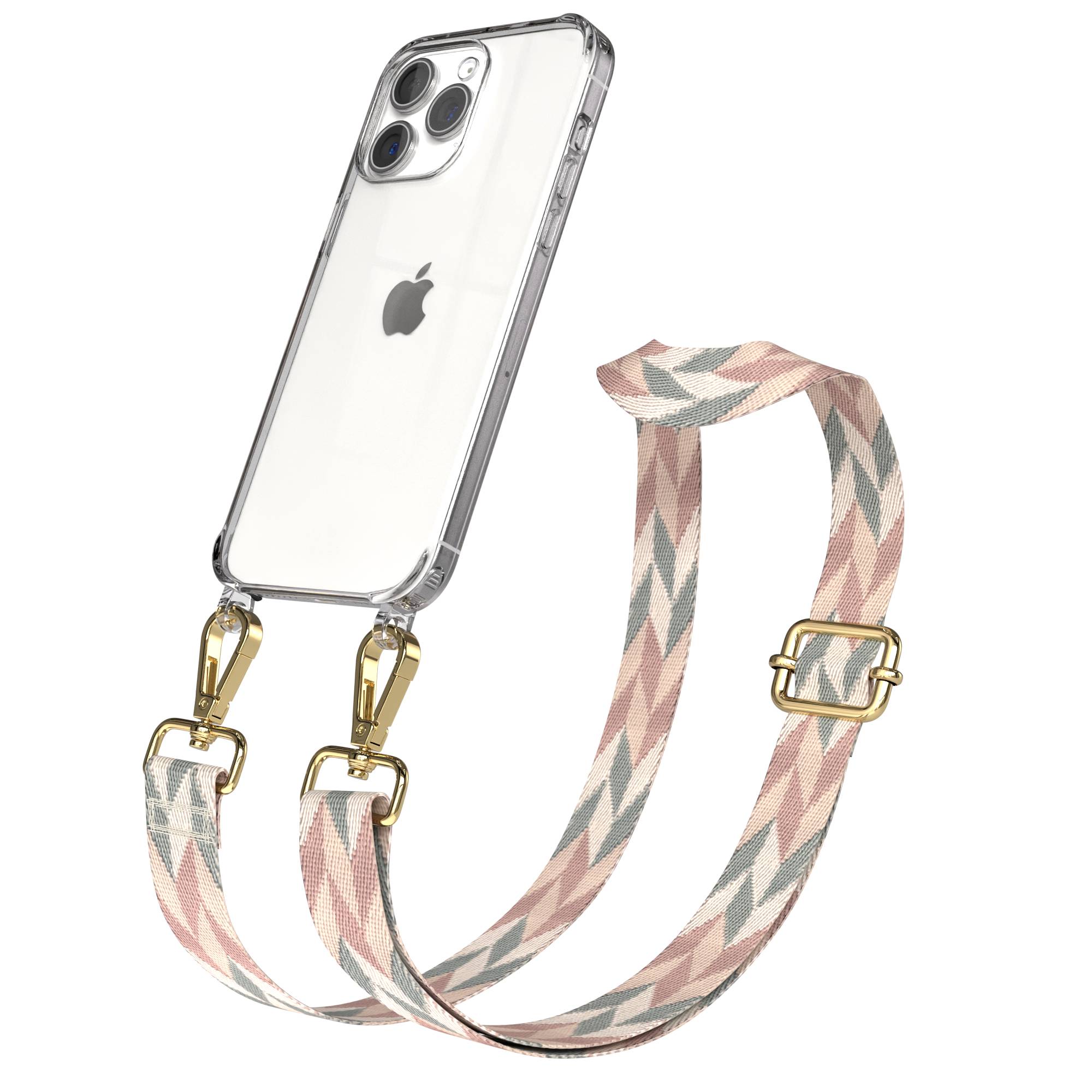 iPhone 15 Pro Max Handykette mit verstellbarem Boho Band Set 
