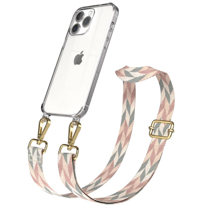 iPhone 15 Pro Max Handykette mit verstellbarem Boho Band Set 