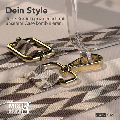 iPhone 15 Pro Max Handykette mit verstellbarem Boho Band Set 