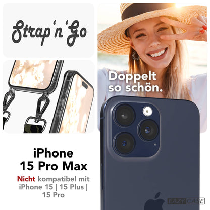 iPhone 15 Pro Max Handykette mit verstellbarem Boho Band Set 