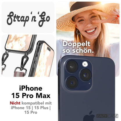 iPhone 15 Pro Max Handykette mit verstellbarem Boho Band Set 