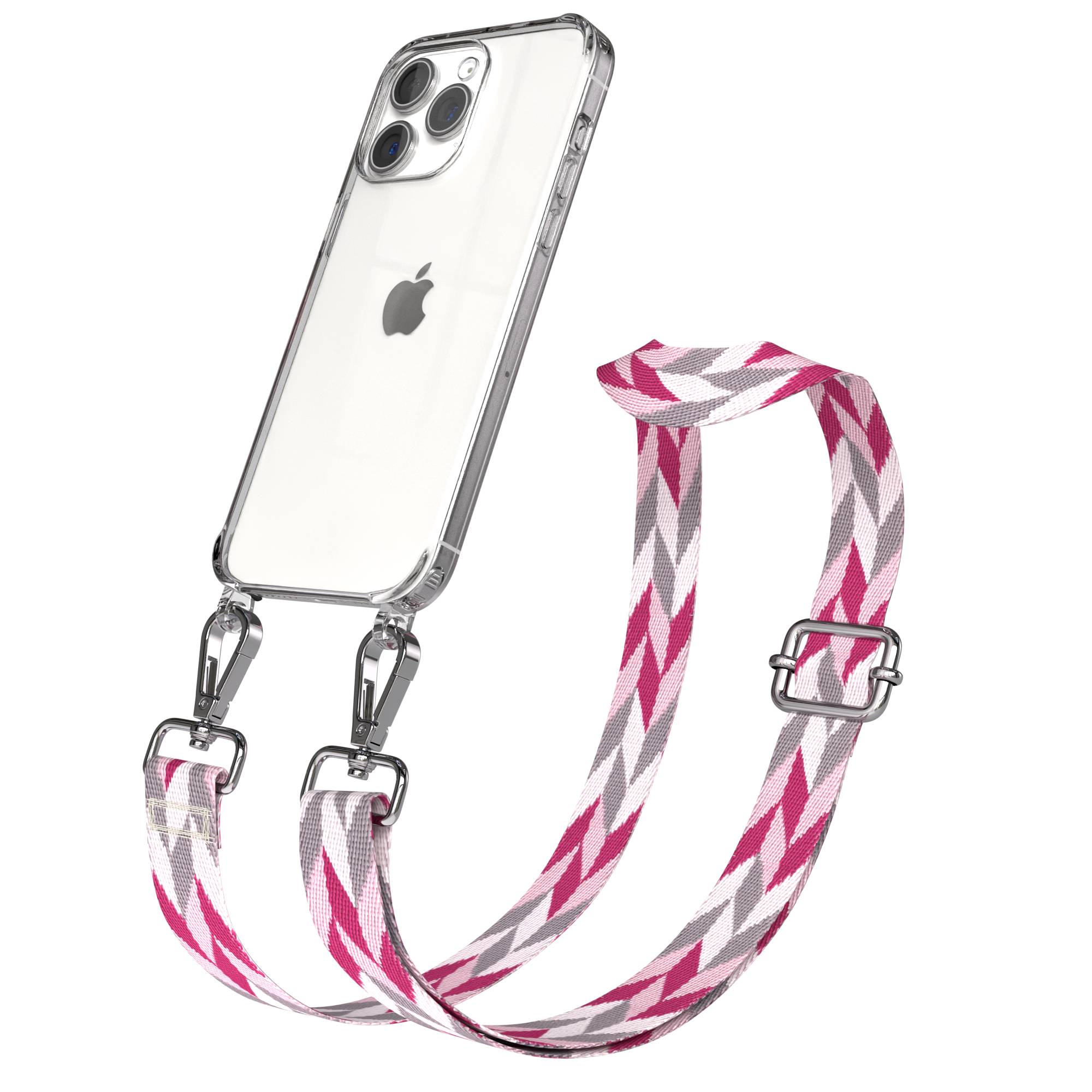 iPhone 15 Pro Max Handykette mit verstellbarem Boho Band Set 