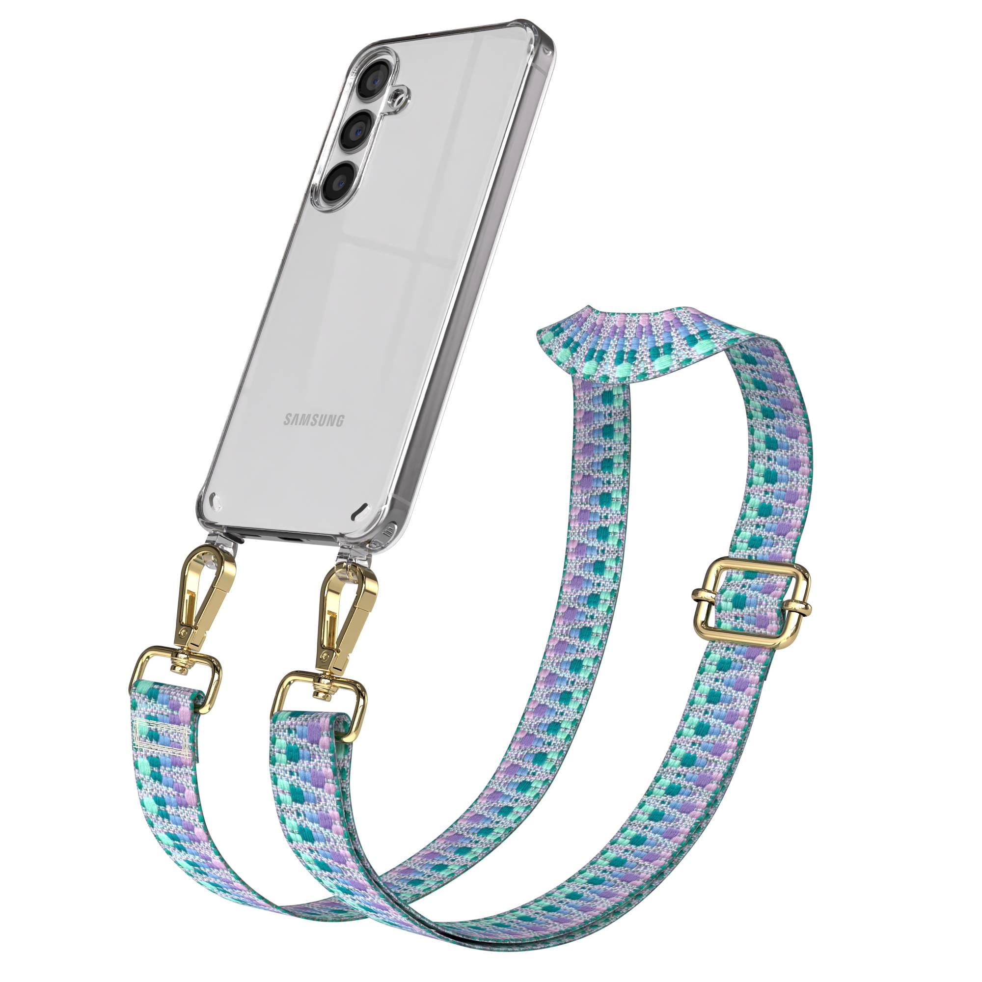 Samsung Galaxy S24 Handykette mit verstellbarem Boho Band Set 