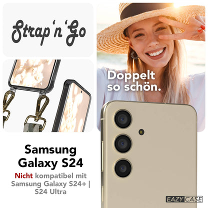Samsung Galaxy S24 Handykette mit verstellbarem Boho Band Set 