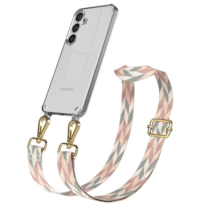 Samsung Galaxy S24 Handykette mit verstellbarem Boho Band Set 
