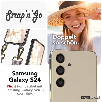 Samsung Galaxy S24 Handykette mit verstellbarem Boho Band Set 