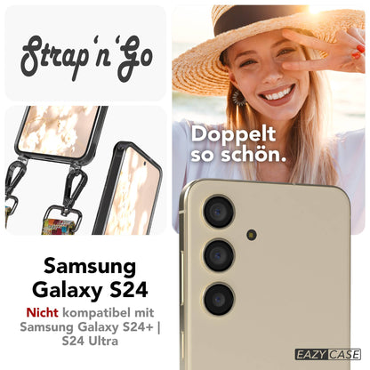 Samsung Galaxy S24 Handykette mit verstellbarem Boho Band Set 