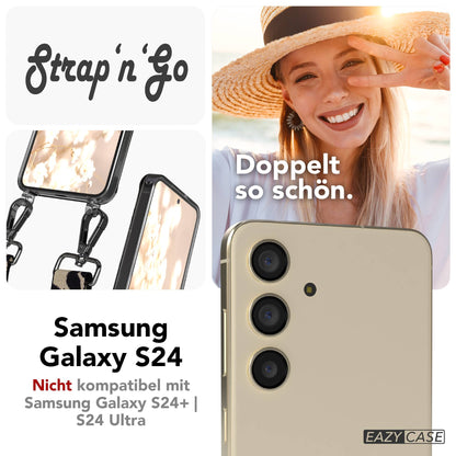 Samsung Galaxy S24 Handykette mit verstellbarem Boho Band Set 