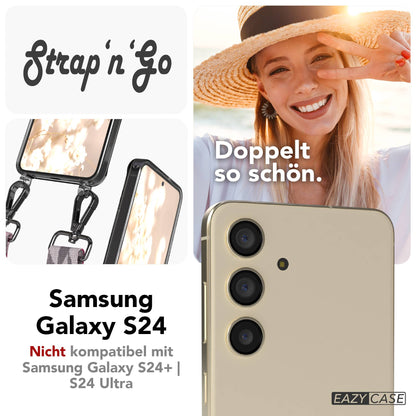 Samsung Galaxy S24 Handykette mit verstellbarem Boho Band Set 