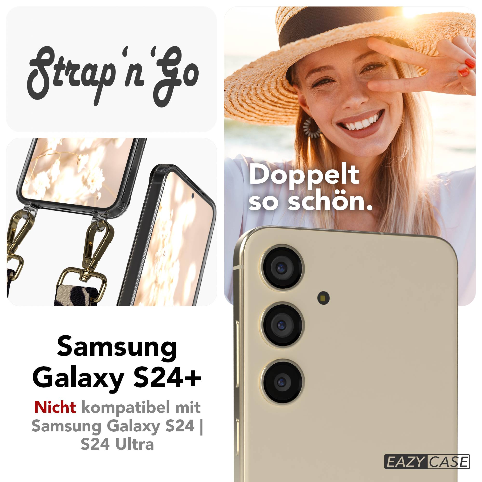Samsung Galaxy S24 Plus Handykette mit Boho Band Set 