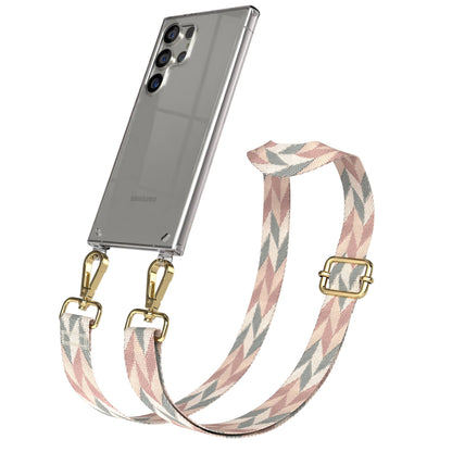 Samsung Galaxy S24 Ultra Handykette mit Boho Band zum Umhängen 