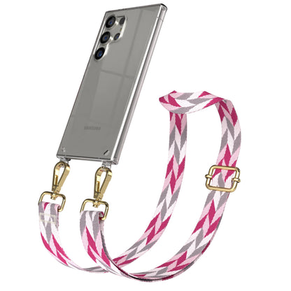 Samsung Galaxy S24 Ultra Handykette mit Boho Band zum Umhängen 