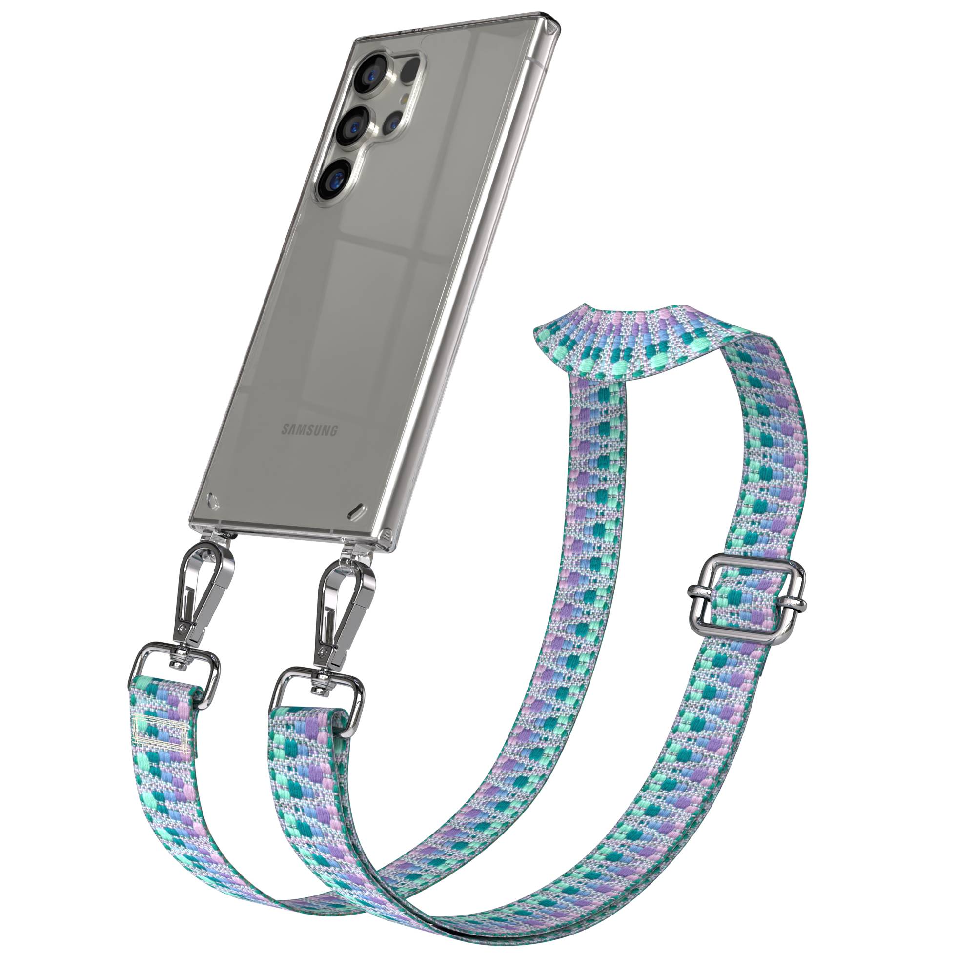 Samsung Galaxy S24 Ultra Handykette mit Boho Band zum Umhängen 